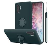 cadorabo Coque Compatible avec Samsung Galaxy Note 10 Plus en Liquid Green - Etui pour Téléphone Portable en Silicone TPU Souple avec Anneau - Coque en Silicone Ultra Slim Soft Back Cover Case Bumper