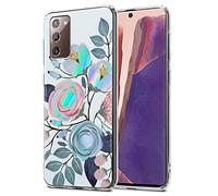 cadorabo Coque Compatible avec Samsung Galaxy Note 20 - Coque en Fleurs DE PIVOINES - Coque de Téléphone Portable en Silicone TPU avec Un Motif Floral - Coque en Silicone Ultra Slim Back Cover Case