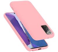 cadorabo Coque Compatible avec Samsung Galaxy Note 20, Étui Housse en Silicone- Coque pour Galaxy Note 20- Protection Antichoc, Anti-Empreintes- TPU Housse de Protection - Mat Liquid Pink