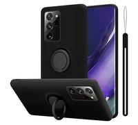 Cadorabo Coque compatible avec Samsung Galaxy NOTE 20 ULTRA en LIQUID BLACK - Etui pour Téléphone Portable en Silicone TPU Souple avec Anneau - Coque en Silicone Ultra Slim Soft Back Cover Case Bumper