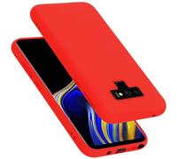 cadorabo Coque Compatible avec Samsung Galaxy Note 9, Étui Housse en Silicone- Coque pour Galaxy Note 9- Protection Antichoc, Anti-Empreintes- TPU Housse de Protection - Mat Liquid Red
