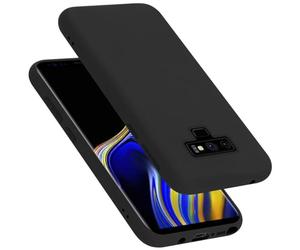 cadorabo Coque Compatible avec Samsung Galaxy Note 9, Étui Housse en Silicone- Coque pour Galaxy Note 9- Protection Antichoc, Anti-Empreintes- TPU Housse de Protection - Mat Liquid Black