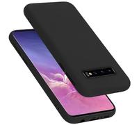 cadorabo Coque Compatible avec Samsung Galaxy S10 4G, Étui Housse en Silicone- Coque pour Galaxy S10 4G- Protection Antichoc, Anti-Empreintes- TPU Housse de Protection - Mat Liquid Black
