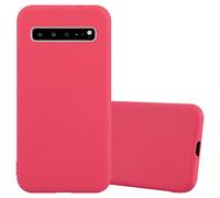 cadorabo Coque Compatible avec Samsung Galaxy S10 5G en Candy Rouge - Housse Protection Souple en Silicone TPU avec Anti-Choc et Anti-Rayures - Ultra Slim Fin Gel Case Cover Bumper