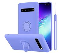 Cadorabo Coque compatible avec Samsung Galaxy S10 5G en LIQUID LIGHT PURPLE - Etui pour Téléphone Portable en Silicone TPU Souple avec Anneau - Coque en Silicone Ultra Slim Soft Back Cover Case Bumper