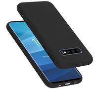 cadorabo Coque Compatible avec Samsung Galaxy S10 Plus, Étui Housse en Silicone- Coque pour Galaxy S10 Plus- Protection Antichoc, Anti-Empreintes- TPU Housse de Protection - Mat Liquid Black