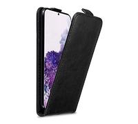 cadorabo Coque Compatible avec Samsung Galaxy S20 en Noir Nuit - Housse Protection en Style Flip avec Fermoire Magnétique - Etui Poche Folio Case Cover