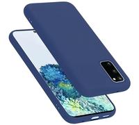 cadorabo Coque Compatible avec Samsung Galaxy S20, Étui Housse en Silicone- Coque pour Galaxy S20- Protection Antichoc, Anti-Empreintes- TPU Housse de Protection - Mat Liquid Blue