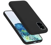 cadorabo Coque Compatible avec Samsung Galaxy S20 Plus, Étui Housse en Silicone- Coque pour Galaxy S20 Plus- Protection Antichoc, Anti-Empreintes- TPU Housse de Protection - Mat Liquid Black