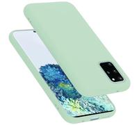 cadorabo Coque Compatible avec Samsung Galaxy S20 Plus, Étui Housse en Silicone- Coque pour Galaxy S20 Plus- Protection Antichoc, Anti-Empreintes- TPU Housse de Protection - Mat Liquid Light Green