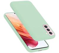cadorabo Coque Compatible avec Samsung Galaxy S21 5G, Étui Housse en Silicone- Coque pour Galaxy S21 5G- Protection Antichoc, Anti-Empreintes- TPU Housse de Protection - Mat Liquid Light Green