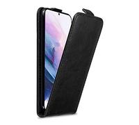 cadorabo Coque Compatible avec Samsung Galaxy S21 Plus en Noir Nuit - Housse Protection en Style Flip avec Fermoire Magnétique - Etui Poche Folio Case Cover