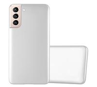 cadorabo Coque Compatible avec Samsung Galaxy S22 en Metallic Argent - Housse Protection Souple en Silicone TPU avec Anti-Choc et Anti-Rayures - Ultra Slim Fin Gel Case Cover Bumper