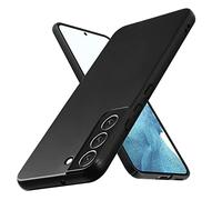 cadorabo Coque Compatible avec Samsung Galaxy S22 en Metallic Noir - Housse Protection Rigide en Plastique Dur avec Anti-Choc et Anti-Rayures - Ultra Slim Fin Hard Case Cover Bumper