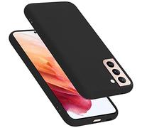 cadorabo Coque Compatible avec Samsung Galaxy S22, Étui Housse en Silicone- Coque pour Galaxy S22- Protection Antichoc, Anti-Empreintes- TPU Housse de Protection - Mat Liquid Black