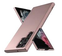 cadorabo Coque Compatible avec Samsung Galaxy S22 Ultra en Metallic Or Rose - Housse Protection Rigide en Plastique Dur avec Anti-Choc et Anti-Rayures - Ultra Slim Fin Hard Case Cover Bumper