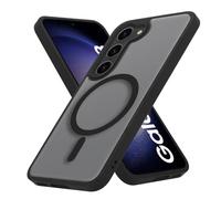 cadorabo Coque Compatible avec Samsung Galaxy S23 Plus en Noir Compatible avec MagSafe - Housse de Protection Hybride avec Bord en Silicone TPU et Dos Solide