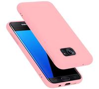 cadorabo Coque Compatible avec Samsung Galaxy S7 Edge, Étui Housse en Silicone- Coque pour Galaxy S7 Edge- Protection Antichoc, Anti-Empreintes- TPU Housse de Protection - Mat Liquid Pink