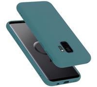 cadorabo Coque Compatible avec Samsung Galaxy S9, Étui Housse en Silicone- Coque pour Galaxy S9- Protection Antichoc, Anti-Empreintes- TPU Housse de Protection - Mat Liquid Green