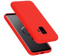 cadorabo Coque Compatible avec Samsung Galaxy S9, Étui Housse en Silicone- Coque pour Galaxy S9- Protection Antichoc, Anti-Empreintes- TPU Housse de Protection - Mat Liquid Red