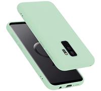 cadorabo Coque Compatible avec Samsung Galaxy S9 Plus, Étui Housse en Silicone- Coque pour Galaxy S9 Plus- Protection Antichoc, Anti-Empreintes- TPU Housse de Protection - Mat Liquid Light Green