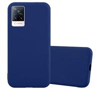 cadorabo Coque Compatible avec Vivo V21 4G / 5G en Candy Bleu FONCÉ - Housse Protection Souple en Silicone TPU avec Anti-Choc et Anti-Rayures - Ultra Slim Case Cover Bumper