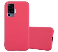 cadorabo Coque Compatible avec Vivo X51 5G en Candy Rouge - Housse de Protection en Silicone TPU Flexible