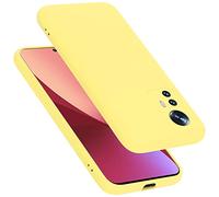 cadorabo Coque Compatible avec Xiaomi 12 / 12X, Étui Housse en Silicone- Coque pour 12 / 12X- Protection Antichoc, Anti-Empreintes- TPU Housse de Protection - Mat Liquid Yellow