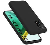 cadorabo Coque Compatible avec Xiaomi Mi 10T / Mi 10T Pro, Étui Housse en Silicone- Coque pour Mi 10T / Mi 10T Pro- Protection Antichoc, Anti-Empreintes- TPU Housse de Protection - Mat Liquid Black