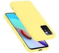 cadorabo Coque Compatible avec Xiaomi RedMi 10 4G, Étui Housse en Silicone- Coque pour RedMi 10 4G- Protection Antichoc, Anti-Empreintes- TPU Housse de Protection - Mat Liquid Yellow