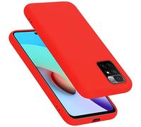 cadorabo Coque Compatible avec Xiaomi RedMi 10 4G, Étui Housse en Silicone- Coque pour RedMi 10 4G- Protection Antichoc, Anti-Empreintes- TPU Housse de Protection - Mat Liquid Red