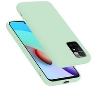 cadorabo Coque Compatible avec Xiaomi RedMi 10 4G, Étui Housse en Silicone- Coque pour RedMi 10 4G- Protection Antichoc, Anti-Empreintes- TPU Housse de Protection - Mat Liquid Light Green
