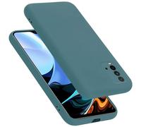 cadorabo Coque Compatible avec Xiaomi RedMi 9T, Étui Housse en Silicone- Coque pour RedMi 9T- Protection Antichoc, Anti-Empreintes- TPU Housse de Protection - Mat Liquid Green