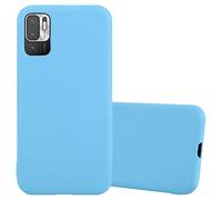 cadorabo Coque Compatible avec Xiaomi RedMi Note 10 5G / POCO M3 Pro 5G en Candy Bleu - Housse Protection Souple en Silicone TPU avec Anti-Choc et Anti-Rayures - Ultra Slim Case Cover Bumper