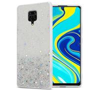 cadorabo Coque Compatible avec Xiaomi RedMi Note 9 Pro/Note 9S en Transparent avec Paillettes - Housse de Protection en Silicone TPU Flexible avec Paillettes Scintillantes