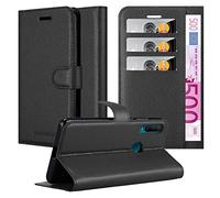 cadorabo Coque pour Alcatel 1s 2020 en Noir DE Jais - Housse Protection avec Fermoire Magnétique, Stand Horizontal et Fente Carte - Portefeuille Etui Poche Folio Case Cover