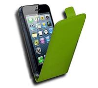 cadorabo Coque pour Apple iPhone 5 / iPhone 5S / iPhone SE en Vert Perroquet - Housse Protection en Style Flip en Similicuir Lisse - Etui Poche Folio Case Cover