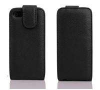 cadorabo Coque pour Apple iPhone 5 / iPhone 5S / iPhone SE Noir DE Jais Flip Housse de Protection Etui Case Cover pour iPhone 5 / iPhone 5S / iPhone SE - Ouverture Verticale