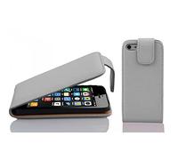 cadorabo Coque pour Apple iPhone 5C en ALBÂTRE Blanc - Housse Protection en Style Flip en Similicuir Structuré - Etui Poche Folio Case Cover