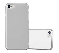 cadorabo Coque pour Apple iPhone 7 / 7S / 8 / SE 2020 en Metallic Argent - Housse Protection Rigide en Plastique Dur avec Anti-Choc et Anti-Rayures - Ultra Slim Fin Hard Case Cover Bumper
