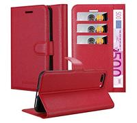 cadorabo Coque pour Apple iPhone 8 Plus / 7 Plus / 7S Plus en Rouge Cerise - Housse Protection avec Fermoire Magnétique, Stand Horizontal et Fente Carte - Portefeuille Etui Poche Folio Case Cover