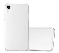 cadorabo Coque pour Apple iPhone XR en Metallic Argent - Housse Protection Rigide en Plastique Dur avec Anti-Choc et Anti-Rayures - Ultra Slim Fin Hard Case Cover Bumper