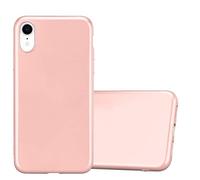 cadorabo Coque pour Apple iPhone XR en Metallic Or Rose - Housse Protection Souple en Silicone TPU avec Anti-Choc et Anti-Rayures - Ultra Slim Fin Gel Case Cover Bumper
