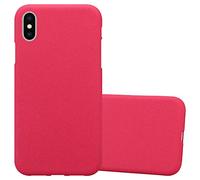 cadorabo Coque pour Apple iPhone XS Max en Frost Rouge - Housse Protection Souple en Silicone TPU avec Anti-Choc et Anti-Rayures - Ultra Slim Fin Gel Case Cover Bumper