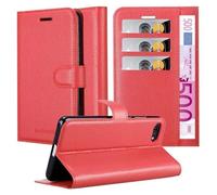 cadorabo Coque pour ASUS ZenFone 4 Max (5,5 Zoll) en Rouge Cerise - Housse Protection avec Fermoire Magnétique, Stand Horizontal et Fente Carte - Portefeuille Etui Poche Folio Case Cover