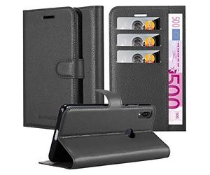 cadorabo Coque pour ASUS ZenFone Max Pro M1 (6" Zoll) en Noir DE Jais - Housse Protection avec Fermoire Magnétique, Stand Horizontal et Fente Carte - Portefeuille Etui Poche Folio Case Cover