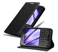 cadorabo Coque pour Blackberry Q10 en Noir Nuit - Housse Protection avec Fermoire Magnétique, Stand Horizontal et Fente Carte - Portefeuille Etui Poche Folio Case Cover