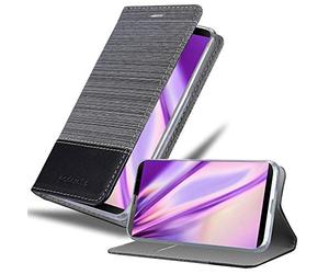 cadorabo Coque pour Cubot X19 en Gris Noir - Housse Protection avec Fermoire Magnétique, Stand Horizontal et Fente Carte - Portefeuille Etui Poche Folio Case Cover