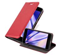 cadorabo Coque pour Google Pixel 2 en Rouge DE Pomme - Housse Protection avec Fermoire Magnétique, Stand Horizontal et Fente Carte - Portefeuille Etui Poche Folio Case Cover