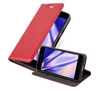 cadorabo Coque pour Google Pixel 2 XL en Rouge DE Pomme - Housse Protection avec Fermoire Magnétique, Stand Horizontal et Fente Carte - Portefeuille Etui Poche Folio Case Cover
